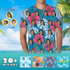 Imagen de Camisa hawaiana con foto de cara personalizada - Camiseta hawaiana de manga corta con cara personalizada - Manga corta de playa estampada informal