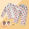 Imagen de Pijamas personalizados Pijamas con fotos personalizados Pijamas familiares personalizados conjunto completo - lleno de amor