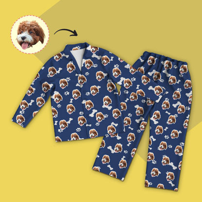 Picture of Customized pajamas Customized pet photo pajamas Customized family pajamas complete set - Dog Bones
