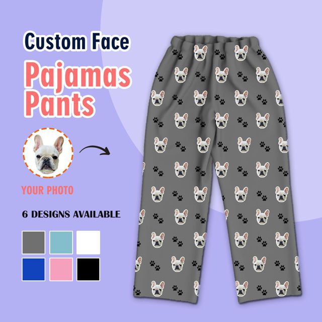 Picture of Customized pajamas Customized pet photo pajamas Customized family pajamas complete set - Dog Paws