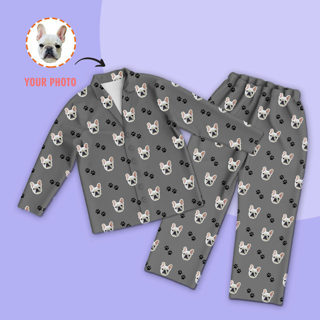 Picture of Customized pajamas Customized pet photo pajamas Customized family pajamas complete set - Dog Paws