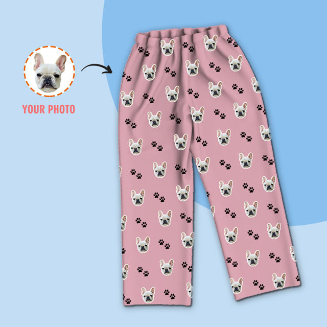 Picture of Customized pajamas Customized pet photo pajamas Customized family pajamas complete set - Dog Paws