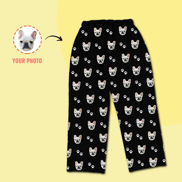 Picture of Customized pajamas Customized pet photo pajamas Customized family pajamas complete set - Dog Paws