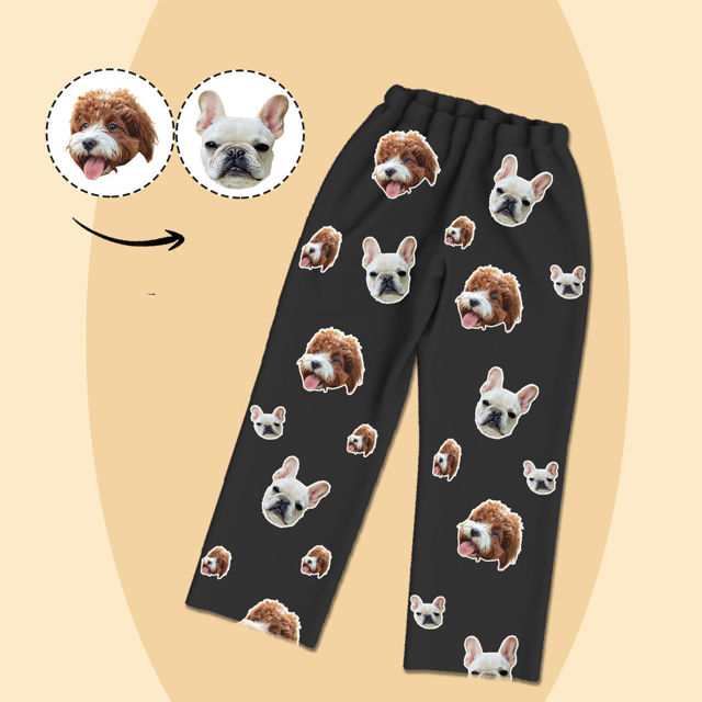 Picture of Customized pajamas Customized photo pet element pajamas Customized casual home pajamas complete set