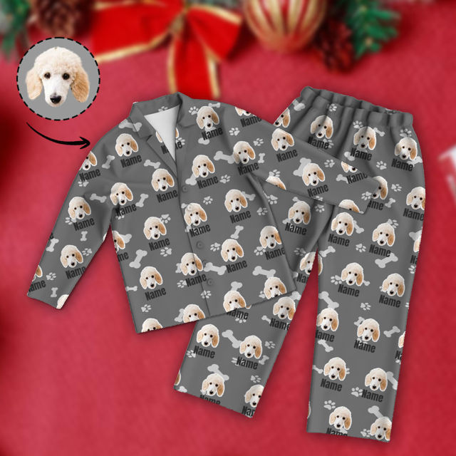 Picture of Customized pajamas Customized copywriting & photo pajamas Customized casual home pajamas complete set