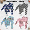 Imagen de Pijamas de cuello redondo personalizados, pijamas fotográficos creativos personalizados, múltiples estilos de pijamas casuales personalizados para el hogar, conjunto completo