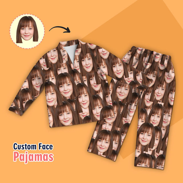 Picture of Complete set of custom pajamas, creative home custom pajamas and pajamas - avatar overlay