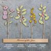 Picture of Personalized Wooden Family Birth Flowers - Grandma's Garden Sign - Mother's Day & Wedding Anniversary Gift