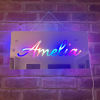 Picture of Personalized Name LED Neon Mirror | Customized Illuminated Name Mirror Sign | LED Customized Neon Lighting Bedroom Sign