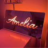 Picture of Personalized Name LED Neon Mirror | Customized Illuminated Name Mirror Sign | LED Customized Neon Lighting Bedroom Sign