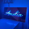 Picture of Personalized Name LED Neon Mirror | Customized Illuminated Name Mirror Sign | LED Customized Neon Lighting Bedroom Sign