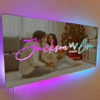 Picture of Personalized name LED neon mirror | Customized illuminated name mirror | Personalized couple name mirror light