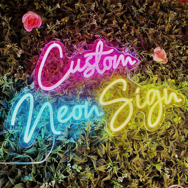 Picture of Custom Neon Signs | Neon Sign Customizable for Wall Decor | Personalized Neon Sign for Wedding or Birthday Party Gift