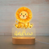 Picture of Custom Name Night Light for Kids - USB Powered Acrylic Lamp Resuable Elephant Lion Lamp Home Decoration - Personalized It With Your Kid's Name