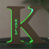 Picture of Personalized Letter Night Light for Wall Decor - Custom Wooden Engraved Name Night Light 26 Letters Style