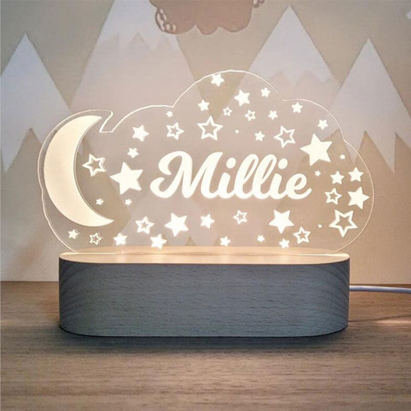 Picture of Irregular Shape Stegosaurus Night Lamp - Personalized Name night light - Best Unique Gift For Children Or Loved One On Birthday Or Christmas
