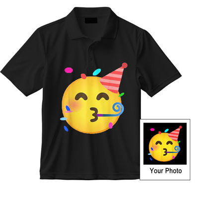 Picture of Custom Photo Polo Shirt, Personalized Photo/Logo Polo Shirt, Unisex Summer Shirt Short Sleeve