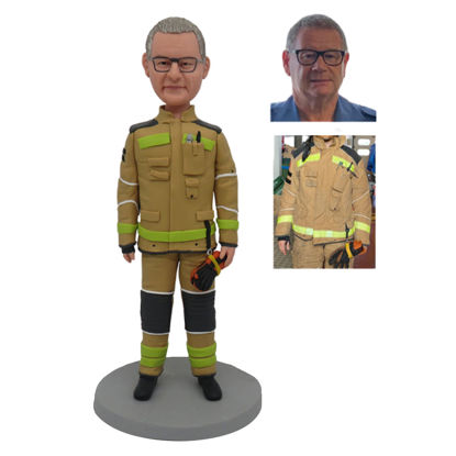 Picture of Custom Bobbleheads: Fireman | Personalized Bobbleheads for the Special Someone as a Unique Gift Idea