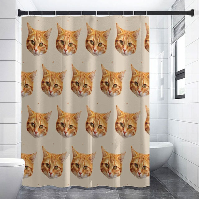 Picture of Custom Photo Shower Curtain - Personalized Face Curtain - Best Bathroom Decor - Nice Housewarming Gift For Friends and Family Member