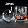 Picture of Custom 3D Laser Whiskey Glass Cup - Etched Photo Rocks Glass - PBest Gift For Father's Day, Holiday, Christmas and birthday