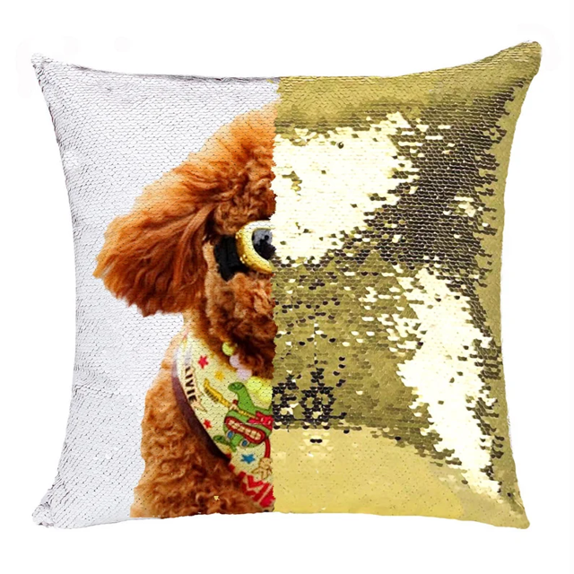 Picture of Personalized Sequin Cushion Cover | Personalized Pillow| Customized Magic Cushion Cover