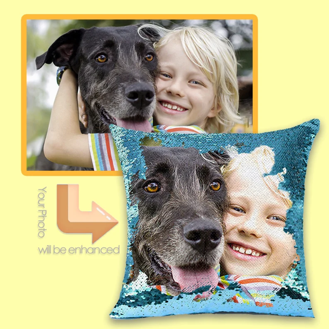 Picture of Sequin Pillows - Flip Sequin Pillow Covers - Pillow Pads & Pillow Gifts