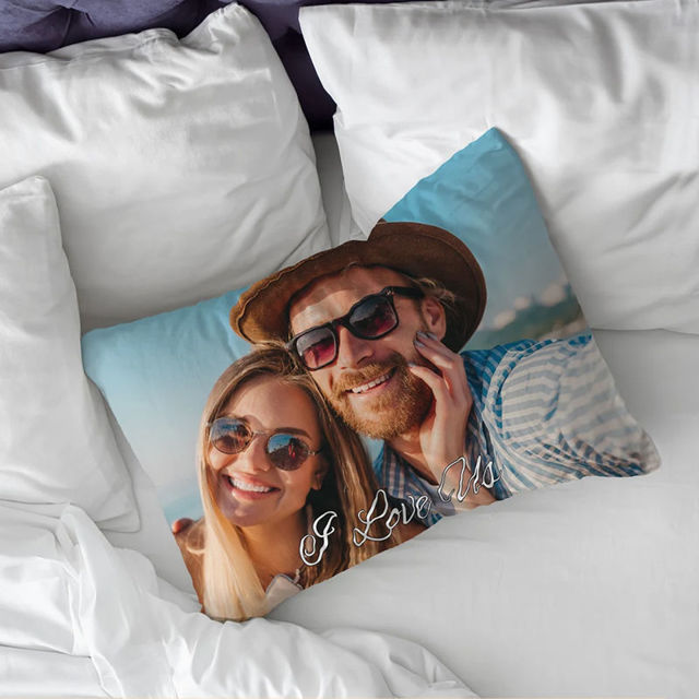 Picture of Personalized  Rectangle Photo Pillowcase - Custom Pillow Case - Housewarming Gift - Unique Gift For Christmas, Anniversary or Birthday