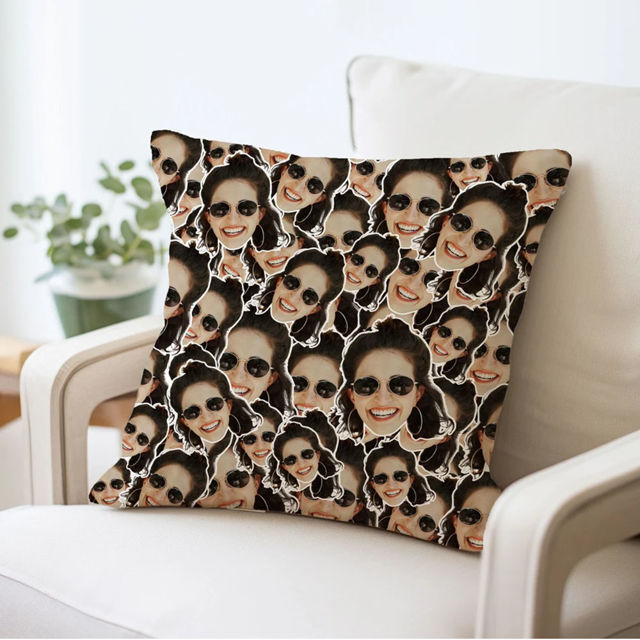 Picture of Personalized Face Pillowcase  - Pillowcase With Multiple Faces Styles - Housewarming Gift - Gift For Christmas, Anniversary or Birthday