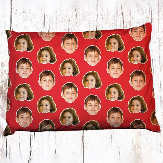 Picture of Personalized Face Pillowcase  - Pillowcase With Multiple Faces Styles - Housewarming Gift