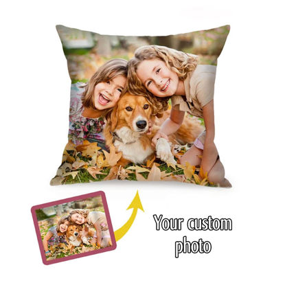 Picture of Personalized  Square Photo Pillowcase  - Custom Pillow Case - Housewarming Gift - Unique Gift For Christmas, Anniversary or Birthday