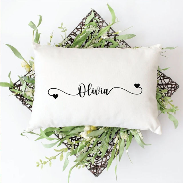 Picture of Personalized Couple Name Pillowcase - Custom With Loved One's Name - Gift For Valentine's Day