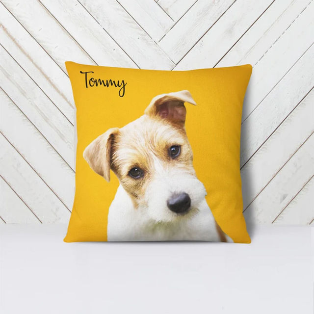 Picture of Personalized Pet Photo Pillowcase  - Custom Pillow Case - Housewarming Gift For Pet Person