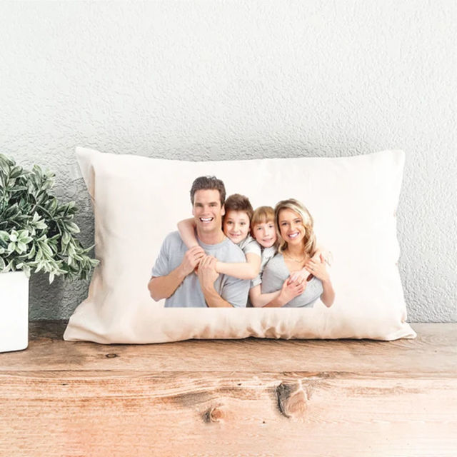 Picture of Personalized Photo Pillow case  - Custom With Family Photo Styles - Housewarming Gift - Christmas Gift