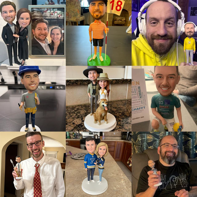 Picture of Custom Bobbleheads: Christmas woman | Personalized Bobbleheads for the Special Someone as a Unique Gift Idea