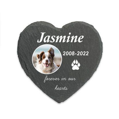 Picture of Custom Pet Memorial Stone - Personalized Photo Memorial Stone Engraved