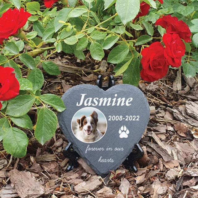 Picture of Custom Pet Memorial Stone - Personalized Photo Memorial Stone Engraved