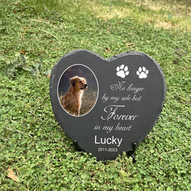 Picture of Custom Pet Memorial Stone - Personalized Photo Memorial Stone Engraved