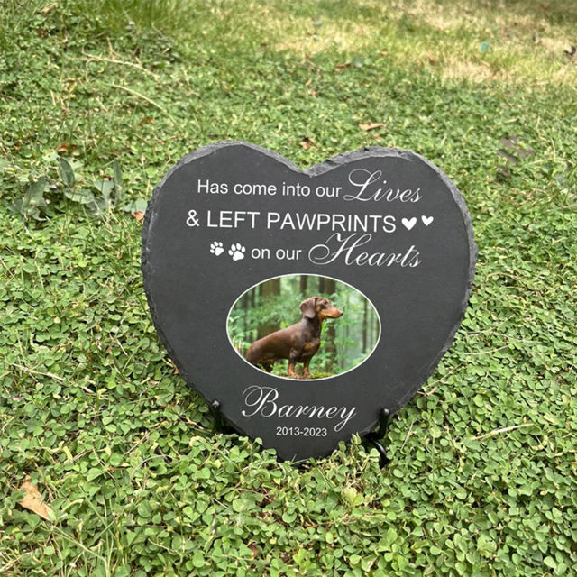 Picture of Custom Pet Memorial Stone - Personalized Photo Memorial Stone Engraved