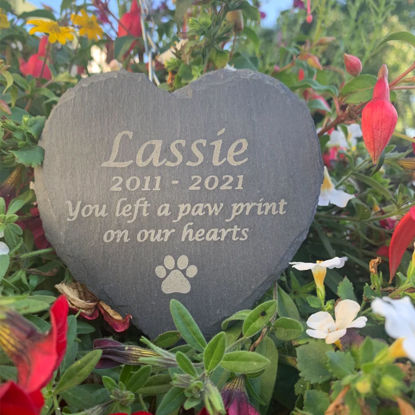 Picture of Custom Name Memorial Stone  For Petb - Personalized Memorial GraveStone Engraved - Heartwarming Gift