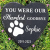 Picture of Custom Name Memorial Stone  For Pets - Personalized Memorial GraveStone Engraved - Heartwarming Gift