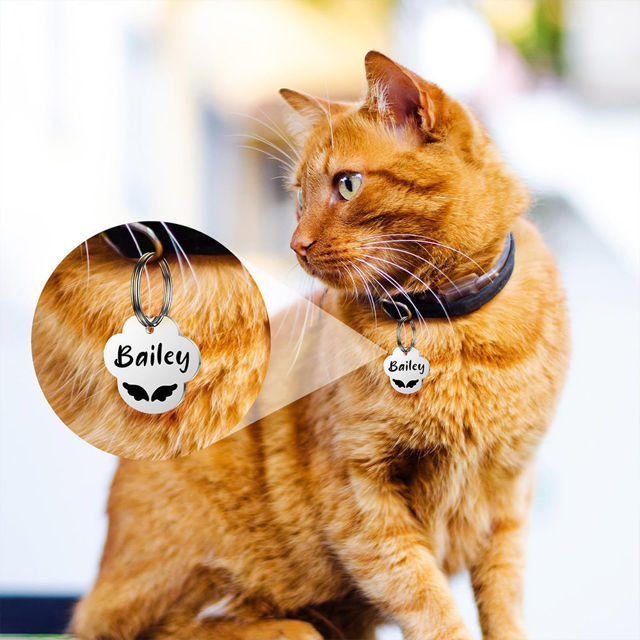 Picture of Personalized Tag for Pets With Multiple Shapes & Colors - Customized With Telephone Number - Best Gift for Pet Lovers