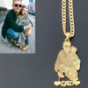 Picture of Custom Name Necklace with Your Own Photo - Personalized Necklace w/ Your Name & Photo