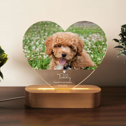 Picture of Custom Pet Memorial Photo Night Light - Personalized Pet Night light -  Heartwarming Gift For Pet Person