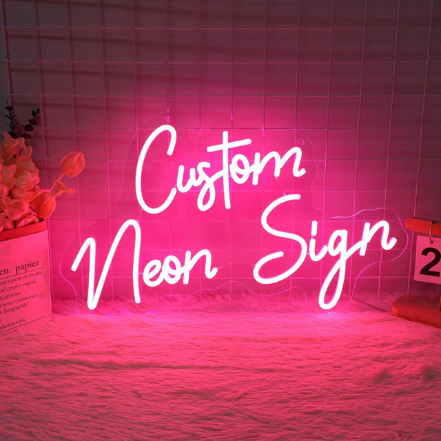 Picture of Custom Neon Signs | Neon Sign Customizable for Wall Decor | Personalized Neon Sign for Wedding or Birthday Party Gift