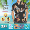 Picture of Custom Face Photo Hawaiian Shirts & Shorts - Personalized Face Photo Short Sleeve Casual Hawaiian Shirts for Family - Best Summer Beach Party Shirts - Style #7