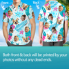 Picture of Custom Face Photo Hawaiian Shirts & Shorts - Personalized Face Photo Short Sleeve Casual Hawaiian Shirts for Family - Best Summer Beach Party Shirts - Style #18