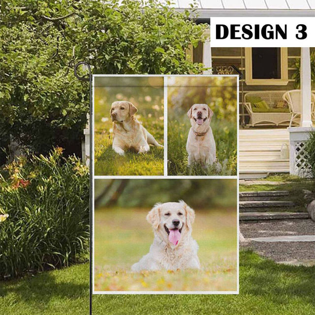 Picture of Custom Photo Garden Flag - Personalized Garden Flag - Custom Pet Flag With Multiple Photo