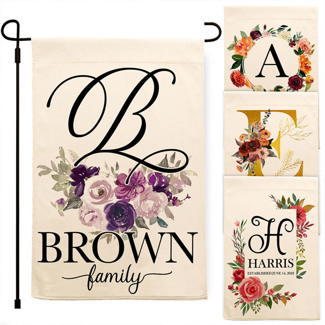 Picture of Custom Garden Flag - Personalized Flag With Name - Custom Family Garden Flag