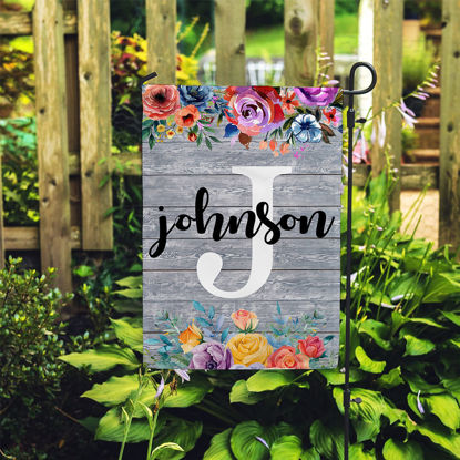 Picture of Custom Name Garden Flag - Custom Family Garden Flag- Personalized Garden Flag