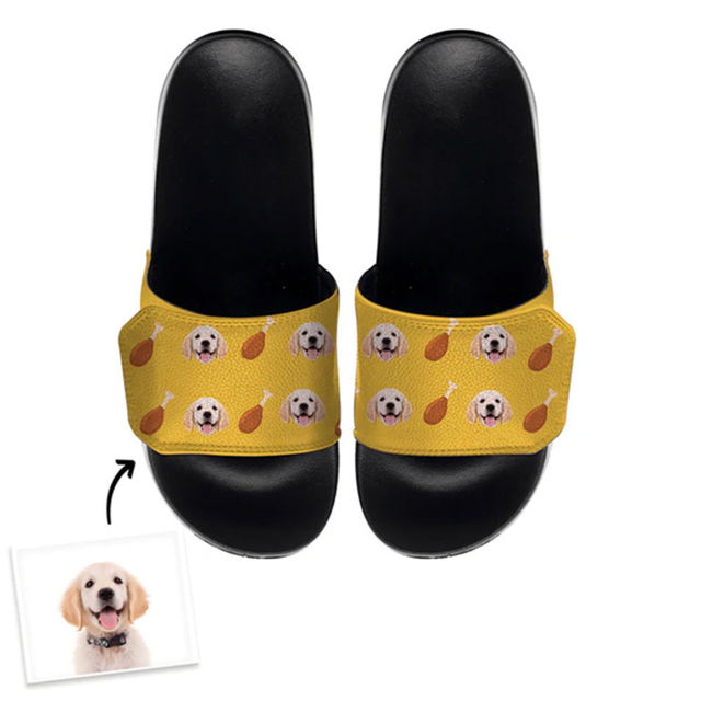 Picture of Personalized Photo Slippers With Pet -  Custom Slippers For Pet person